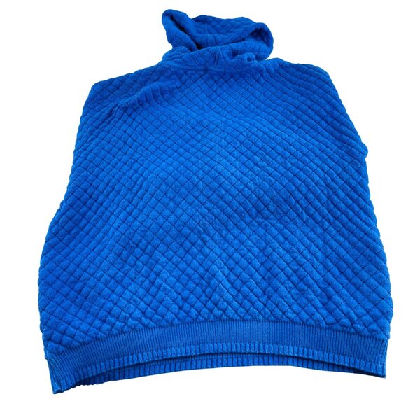 Tony Lambert XL Blue Quilted Cotton Hoodie Sweatshirt Unisex - Picture 4 of 4